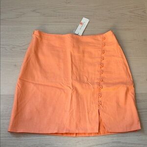 NWT Francesca’s Coral Linen Mini Skirt Size Small